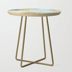 Modern Floral Yellow And Teal  Side Table Gallery Image 1