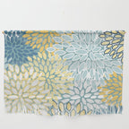 Modern Floral Yellow And Teal  Wall Hanging Gallery Image 1