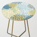 Modern Floral Yellow And Teal  Side Table Gallery Image 2