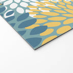 Modern Floral Yellow And Teal  Welcome Mat Gallery Image 2