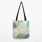 Modern Floral Yellow And Teal  Tote Bag Gallery Image 2