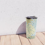 Modern Floral Yellow And Teal  Travel Mug Gallery Image 4