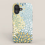 Modern Floral Yellow And Teal  iPhone Case Gallery Image 1