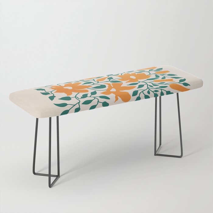 Tangerine & Pine: Matisse Flowers & Leaves Bench Gallery Image 1