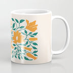 Tangerine & Pine: Matisse Flowers & Leaves Coffee Mug Gallery Image 1