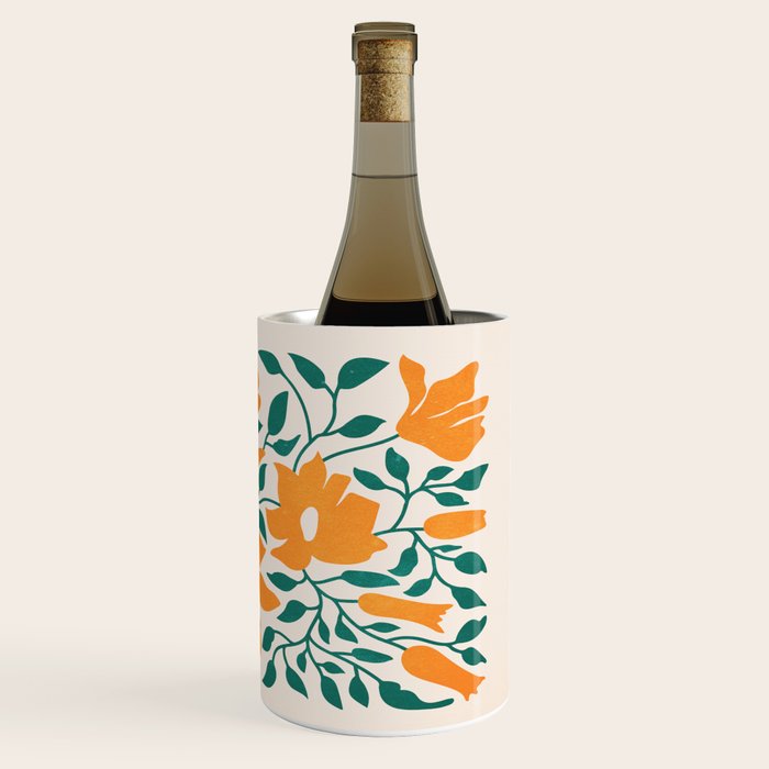 Tangerine & Pine: Matisse Flowers & Leaves Wine Chiller Gallery Image 3