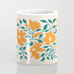 Tangerine & Pine: Matisse Flowers & Leaves Coffee Mug Gallery Image 4