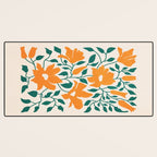 Tangerine & Pine: Matisse Flowers & Leaves Desk Mat Gallery Image 3