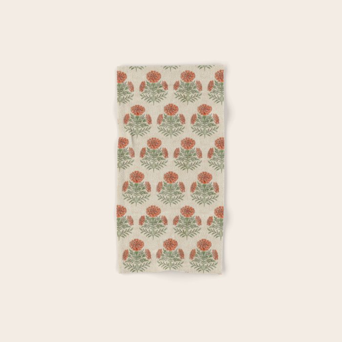 Marigold - persimmon Bath Towel Gallery Image 1