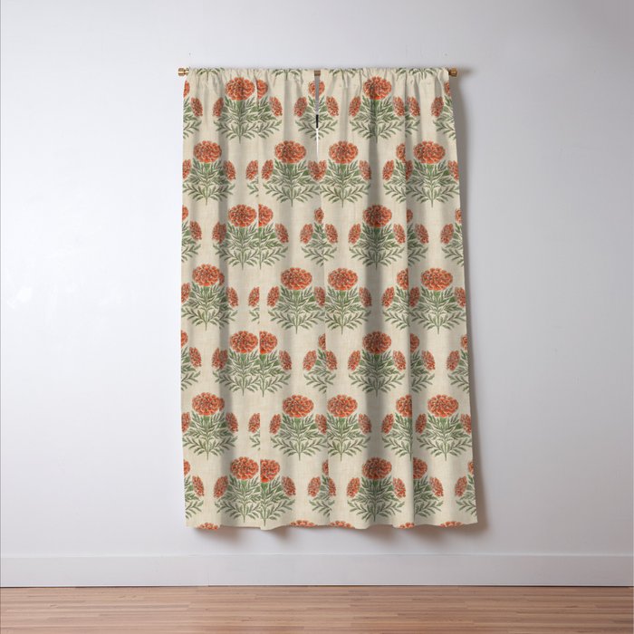 Marigold - persimmon Window Curtain Gallery Image 3