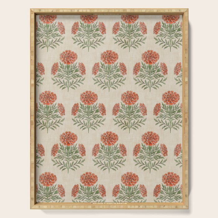 Marigold - persimmon Serving Tray Gallery Image 1