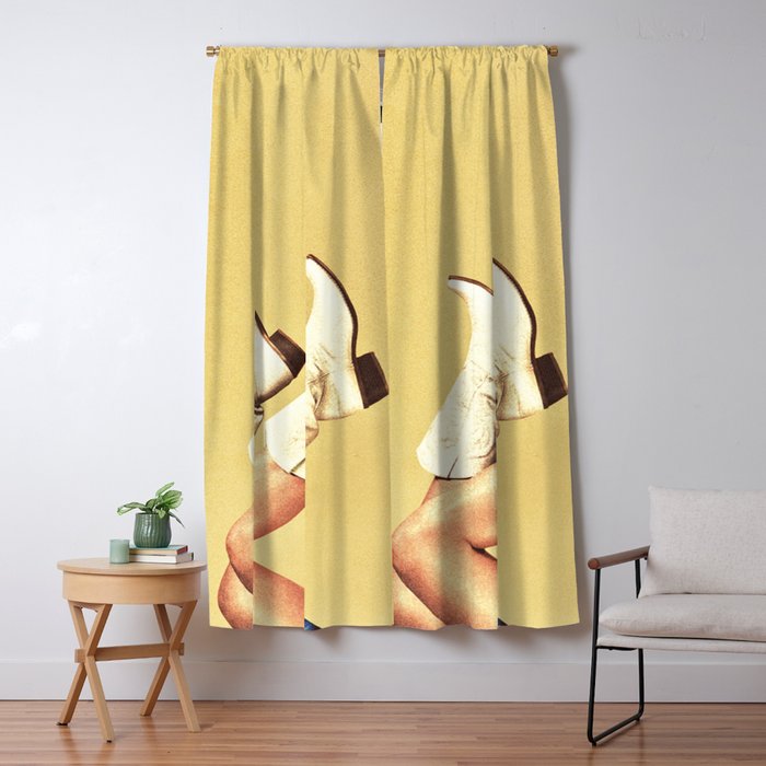 These Boots - Yellow Window Curtain Gallery Image 1