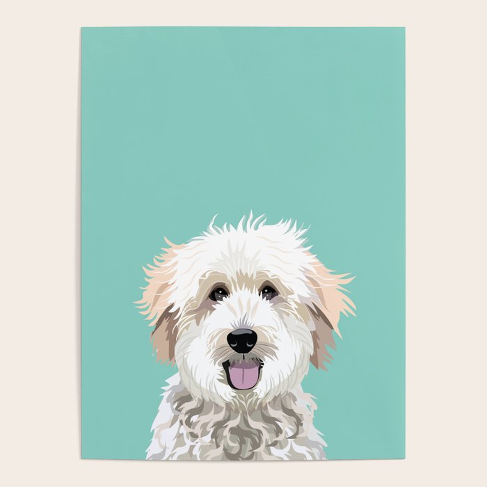 Golden Doodle pet portrait art print and dog gifts Poster Gallery Image 4