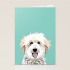 Golden Doodle pet portrait art print and dog gifts Stationery Card Gallery Image 2