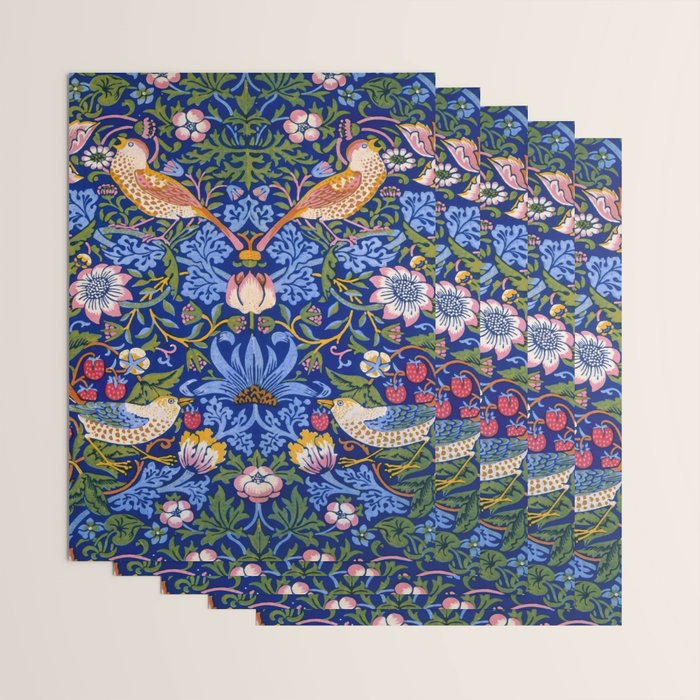William Morris "Strawberry Thief" 1. Wrapping Paper Gallery Image 3