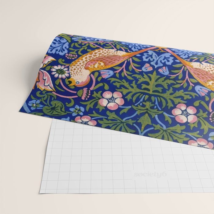 William Morris "Strawberry Thief" 1. Wrapping Paper Gallery Image 2