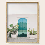 The Ostuni Door | Italy fine art travel photography | Colorful cityscape Serving Tray Gallery Image 1