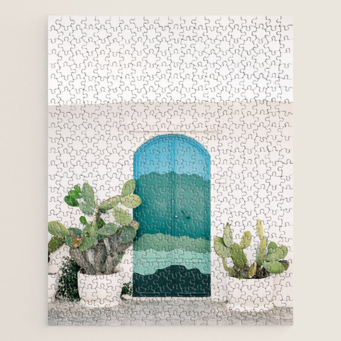 The Ostuni Door | Italy fine art travel photography | Colorful cityscape Jigsaw Puzzle Gallery Image 1