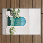 The Ostuni Door | Italy fine art travel photography | Colorful cityscape Outdoor Rug Gallery Image 1