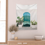 The Ostuni Door | Italy fine art travel photography | Colorful cityscape Wall Tapestry Gallery Image 2