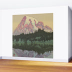 Hiroshi Yoshida Vintage Japanese Woodblock Print Reflection Lake Landscape Wall Mural Gallery Image 2