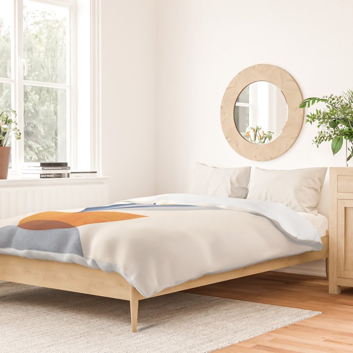 Sunshine Stack / Mid Century Abstract Illustration Duvet Cover Gallery Image 2