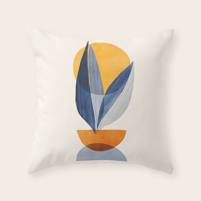 Sunshine Stack / Mid Century Abstract Illustration Throw Pillow Gallery Image 6