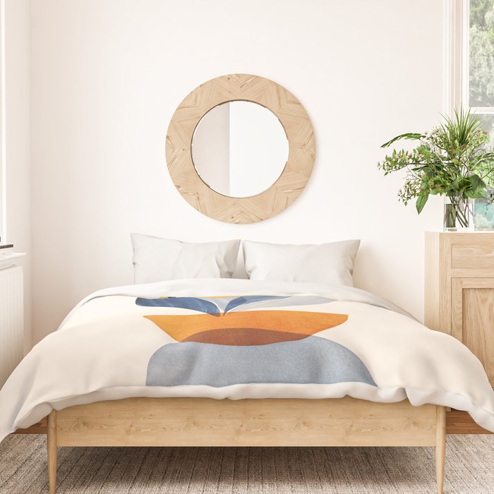 Sunshine Stack / Mid Century Abstract Illustration Duvet Cover Gallery Image 3