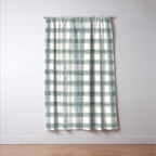 watercolor plaid - muted blue Window Curtain Gallery Image 3