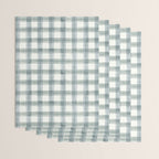 watercolor plaid - muted blue Wrapping Paper Gallery Image 3