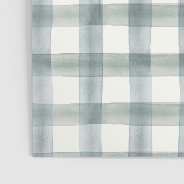 watercolor plaid - muted blue Poster Gallery Image 3