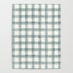 watercolor plaid - muted blue Poster Gallery Image 4