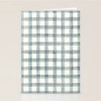 watercolor plaid - muted blue Stationery Card Gallery Image 2