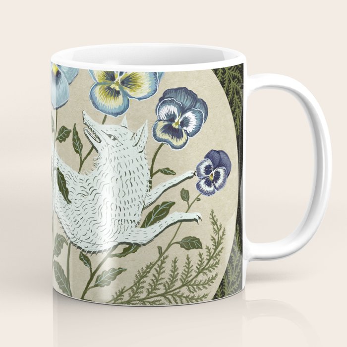 Fox in the Pansies Coffee Mug Gallery Image 1