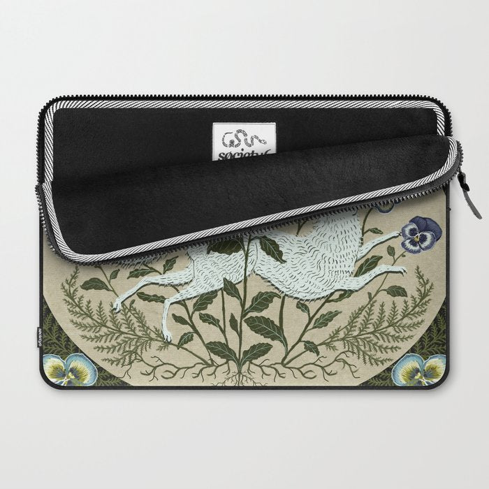 Fox in the Pansies Laptop Sleeve Gallery Image 2