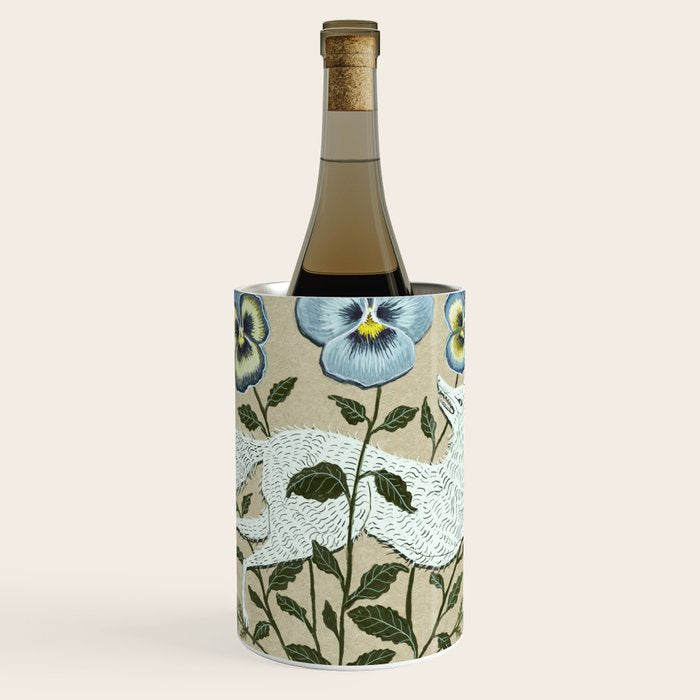 Fox in the Pansies Wine Chiller Gallery Image 1