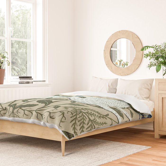 Fox in the Pansies Duvet Cover Gallery Image 2
