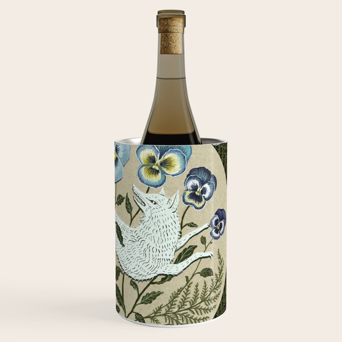 Fox in the Pansies Wine Chiller Gallery Image 3