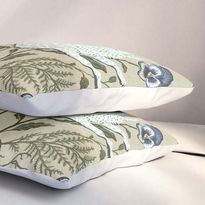 Fox in the Pansies Pillow Sham Gallery Image 3