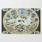 Fox in the Pansies Cutting Board Gallery Image 1