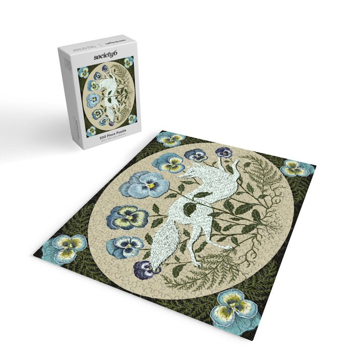 Fox in the Pansies Jigsaw Puzzle Gallery Image 2