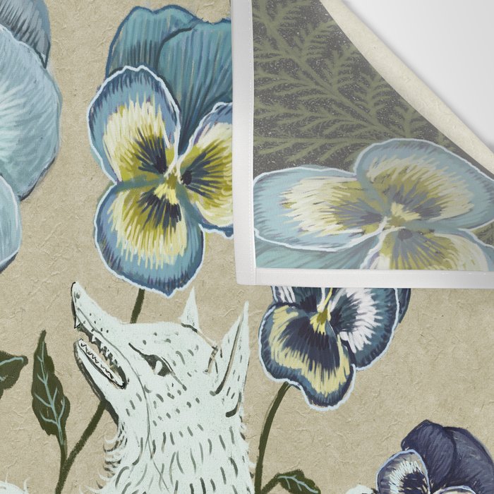 Fox in the Pansies Wall Tapestry Gallery Image 3