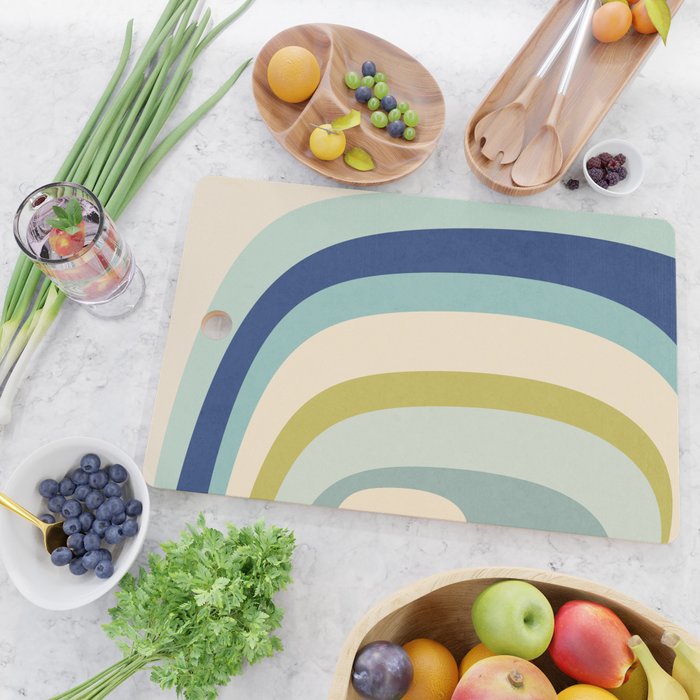 Rainbow rings - oceanic Cutting Board Gallery Image 2