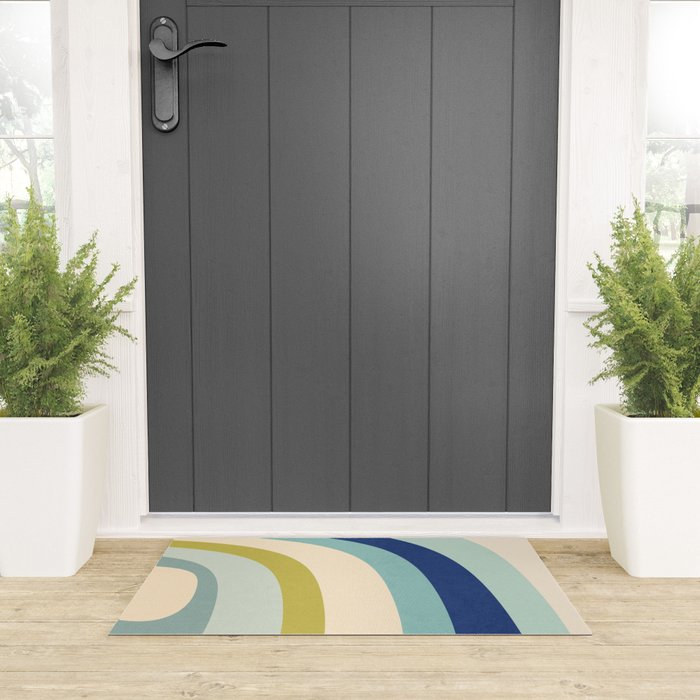 Rainbow rings - oceanic Welcome Mat Gallery Image 3