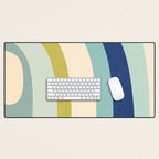 Rainbow rings - oceanic Desk Mat Gallery Image 1