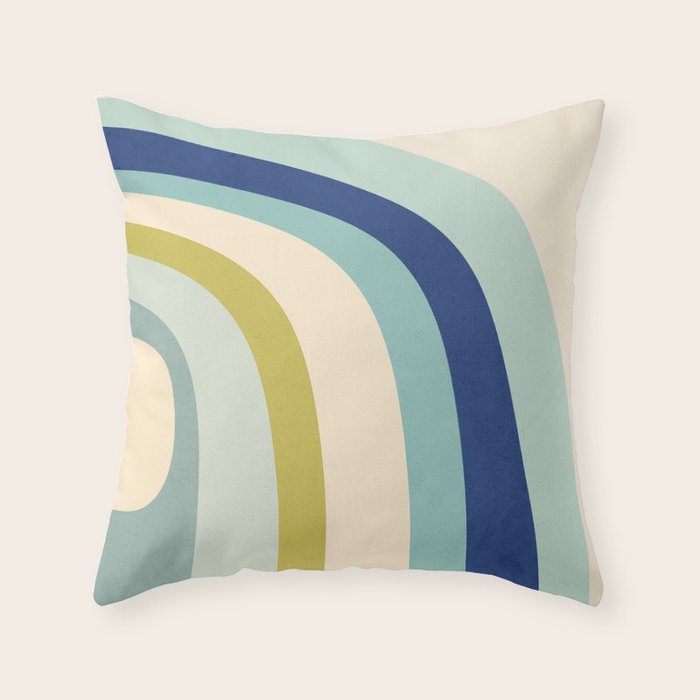 Rainbow rings - oceanic Throw Pillow Gallery Image 1