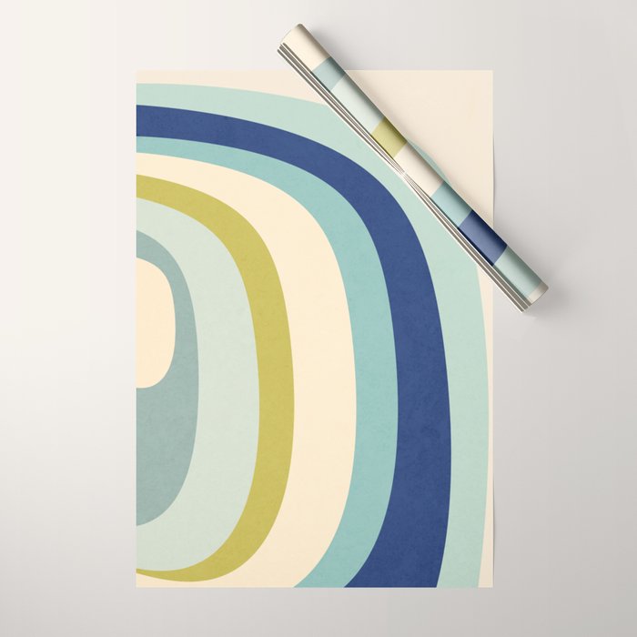 Rainbow rings - oceanic Wrapping Paper Gallery Image 1
