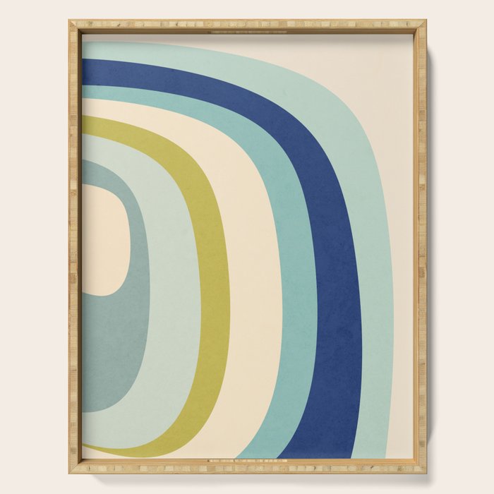 Rainbow rings - oceanic Serving Tray Gallery Image 1