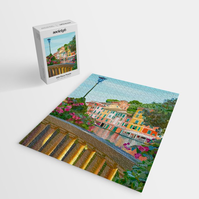 Charming Riviera Waterfront Jigsaw Puzzle Gallery Image 2
