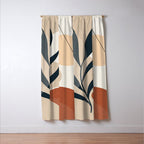 Minimal Abstract Art Plant 9 Window Curtain Gallery Image 3